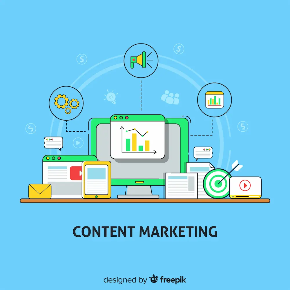 Illustration du marketing de contenu