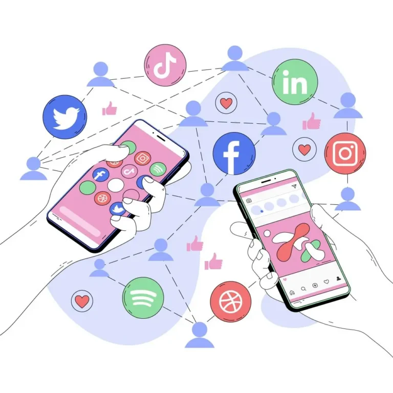 Illustration du social media marketing
